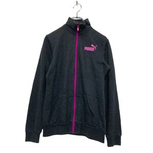 PUMA ロゴ スウェット レディー 2XL プーマ グレー ジップアップ 古着卸 アメリカ仕入 a608-5076