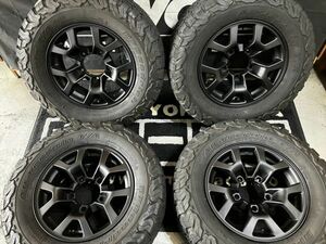 ◆SALE 1000円～!! スズキ JB74 ジムニー シエラ 純正 15×5.5J+5 139.7/5H BFグッドリッチ KO2 215/75R15 再塗装済み!! マットブラック!!