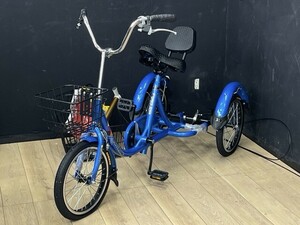 手渡し歓迎 HAPPYRIDING CHINESEDESIGN SPORTWORLD 16インチ 3輪車 大人用 子供も乗れます 未使用だけど現状品 ブルー/58173