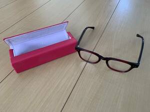 JINS CLASSIC ジンズ ピンクケース付き PC メガネ 眼鏡 ブルーライトカット