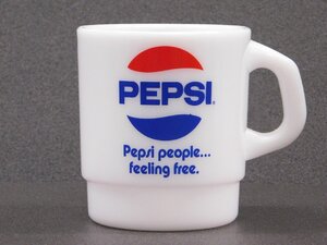 送料\390【PEPSI・ペプシ】※《スタッキングマグカップ・容量330ml ／ ホワイト》　プラスチック製　アメリカン雑貨　ペプシコーラ