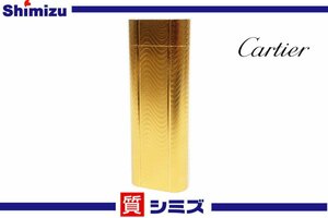 1円【Cartier】極美品 着火確認済 カルティエ ガスライター オーバル ゴールドカラー ケース付 喫煙具 アクセサリー◆質屋