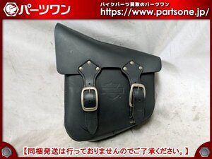 ●中古品●00-17 ソフテイル用 ハーレー純正 スイングアームバッグ ブラックスムースレザー●[M]梱包●bo8048