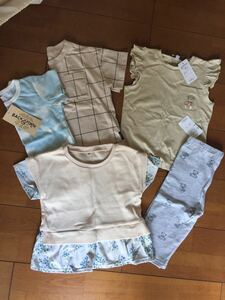 新品　夏服セット　5点　サイズ90 95 ベビー服　Tシャツ　スパッツ