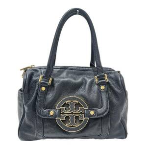 TORY BURCH トリーバーチ 2wayバッグ アマンダ ハンドバッグ レザー ブラック ゴールド金具 ショルダーストラップ付 【中古品】 22406K256