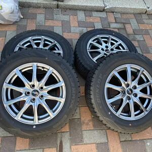 スタッドレスタイヤ ダンロップ 195/65R15 21年製　15X6 1/2J 美品　中古現状　