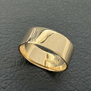 新品仕上済み デザイン リング K18 750 19.5号 6.1g 金 イエロー ゴールド 指輪 ホールマーク 造幣局 刻印 入