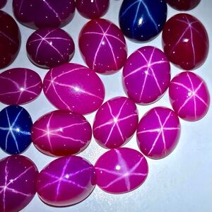 1円〜!!小粒!!［リンデンスターサファイア・ルビーおまとめ116ct］j 約23.2g ルース 裸石 宝石 star sapphire ruby w4つ13