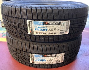 【新古品】スタッドレスタイヤ　225/60Ｒ17　103T　XL　ハンコック　I*cept IZ 2Ａ　Ｗ626　2本セット　未使用2019年製