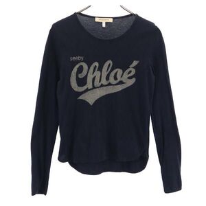 シーバイクロエ 長袖 Tシャツ F 36 ブラック SEE BY CHLOE ロンT レディース