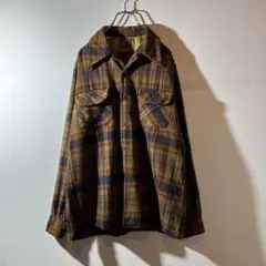 USA製 70s Pendleton 開襟ボードシャツ オープンカラー サイズL