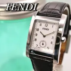 FENDI スモセコ スクエア シルバー メンズ腕時計 1263