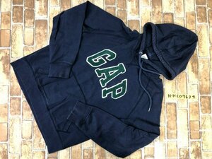 GAP ギャップ メンズ ビッグロゴ スウェット フーディー M ネイビー コットン