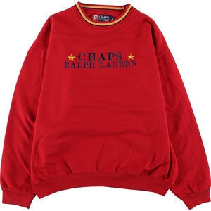 古着 90年代 ラルフローレン Ralph Lauren CHAPS チャップス ロゴスウェットシャツ トレーナー メンズXL相当 ヴィンテージ /eaa462764