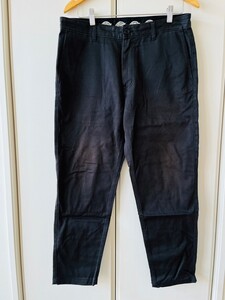 H5591cL Dickies ディッキーズ サイズL ワークパンツ クロップドパンツ アンクル丈 ブラック 黒 メンズ カジュアル USED 古着 ストリート