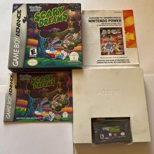 激レア 任天堂 SCARY DREAMS ゲームボーイアドバンス GBA ゲームソフト 元箱 説明書 TINY TOON GAMEBOY ADVANCE 海外 英語 Nintendo