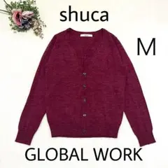 shuca グローバルワーク　カーディガン　紫　レディース　Mサイズ　ニット