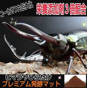 進化した！プレミアム3次発酵カブトムシマット☆特殊アミノ酸・共生バクテリア3倍配合！トレハロース、ローヤルゼリー強化！微粒子仕上げ！