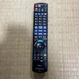 動作確認済み【Panasonic】◆パナソニック◆ BD テレビリモコン n2qayb001143 電池のフタなし 中古