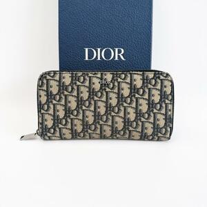 クリスチャンディオール オブリーク ロングジップウォレット トロッター 長財布 メンズ レディース