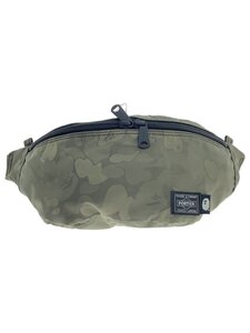 PORTER◆JACQUARD CAMO WAIST BAG/ウエストバッグ/ナイロン/KHK/カモフラ