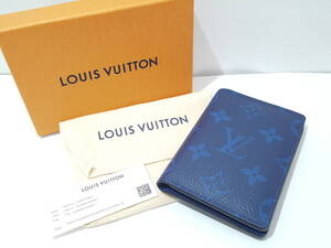 【超美品】LOUIS VUITTON ルイヴィトン タイガラマ オーガナイザードゥポッシュ M30301 コバルト カードケース/保存袋 箱付き/01KO121903