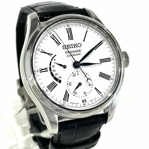 SEIKO セイコー SARW035 プレザージュ メカニカル シースルーバック 琺瑯文字盤 SS 自動巻き 腕時計 革ベルト メンズ 箱保付き 送料無料