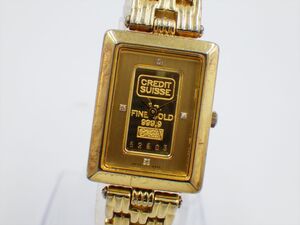 355677/⑤【1円スタート】ROYAL MONTRES ロイヤル モントレス 稼動品 クレディースイス 1g 999.9 レディース 時計 クオーツ ケース19mm