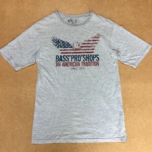 1-1 bass pro shops バス釣り アウトドア 釣り グレー キャンプ 半袖Tシャツ Tシャツ バスプロショッス 半袖