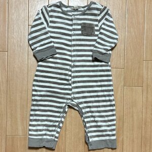 baby Gap ベビー ギャップ カバーオール ロンパース オーガニックコットン ボーダー ベージュ 70cm