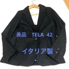 美品　TELA  ウール　シングルジャケットテーラード　38　ブラック