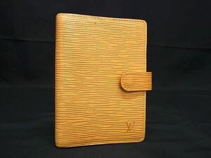 1円 LOUIS VUITTON ルイヴィトン R20059 エピ アジェンダPM 6穴式 手帳カバー スケジュール帳 タッシリイエロー AY5280