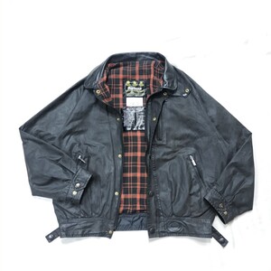 90s BARBOUR wax cotton blouson M ブラック　バブアー　ワックスコットンブルゾン