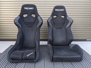 【1円】RECARO RS-GとSR-6 カムイブラック 車検対応の正規品 破れなし2脚セット！検レカロ/セミバケ/フルバケ/TSG/TS-G/SP-G/SPG/RSG/黒