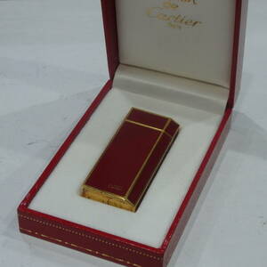 1円スタート激レア Cartier カルティエ 箱付き 五角形 レッド ゴールド ガスライター 30970 11-2