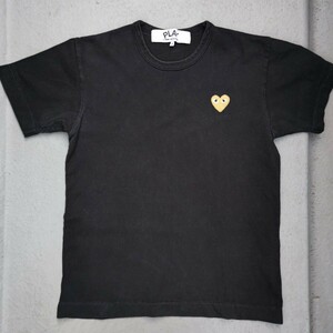 COMME des GARCONS 半袖Tシャツ Play【S】ブラック ジェンダーフリー　 コム・デ・ギャルソン