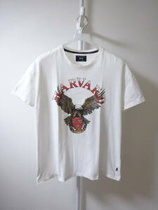 glamb 半袖Tシャツ HARVARD 鷹 鷲 STREET EDUCATION CLUB 白 メンズ 3 グラム ハーバード