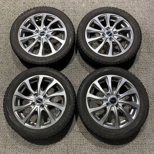 AG727-501 送料無料 165/55R15 75Q 15x4.5J 100/4H +48 社外ホイール中古スタッドレスset デイズ N-ONE スティングレー ピクシスジョイ 等