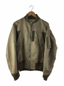 sacai◆フライトジャケット/2/ナイロン/KHK/Nylon Twill Mix Blouson/MA-1//