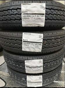 【送料無料】ブリヂストン　K370 145/80R12 LT 80/78N(6PR) 