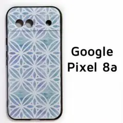 Google Pixel 8a ブルー 和柄風 カバー