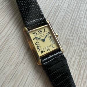 1円スタート カルティエ マストタンク タンク クォーツ 腕時計 Cartier 不動品 電池切れ スクエア 