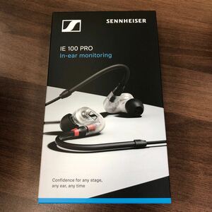 【ほぼ未使用】ゼンハイザーSennheiser ゼンハイザー IE 100 PRO Clear プロ用モニタリングイヤホン クリア カナル型 有線イヤホン◆