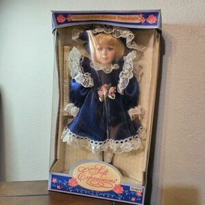 Soft Expressions 18" Hand Painted Fine Bisque Porcelain Doll New-see info 海外 即決