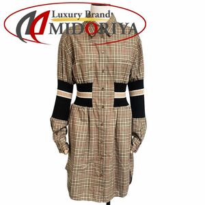 BURBERRY バーバリー ノバチェック 8036139 ワンピース サイズ38 コットン ベージュ/180324【中古】