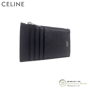 セリーヌ （CELINE） コンパクト ジップドカードホルダー カードケース コインケース パスケース 小銭入れ 10B68 BLACK（未使用品）中古