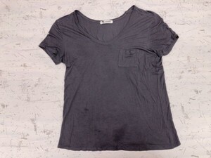 アレキサンダーワン Alexander Wang モード 半袖Tシャツ カットソー トップス レディース レーヨン100% XS グレー