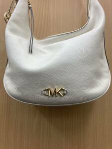 【A05D196】マイケル　コース　白　ホワイト　バッグ MICHAEL KORS MK トート