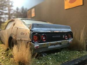 【プラモデル】1/24 ニッサン スカイライン 2000GT-R ケンメリ KPGC110 ケース付