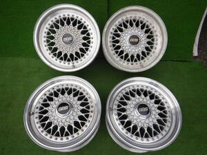 ★BBS RS035/RS037 3ピース★7JJ×16H2/8JJ×16H2 OFF:+24 PCD114.3-5H ハブ径；73mm 傷、汚れ、錆、塗装がれ等あり 4本 MADE IN GRMANY